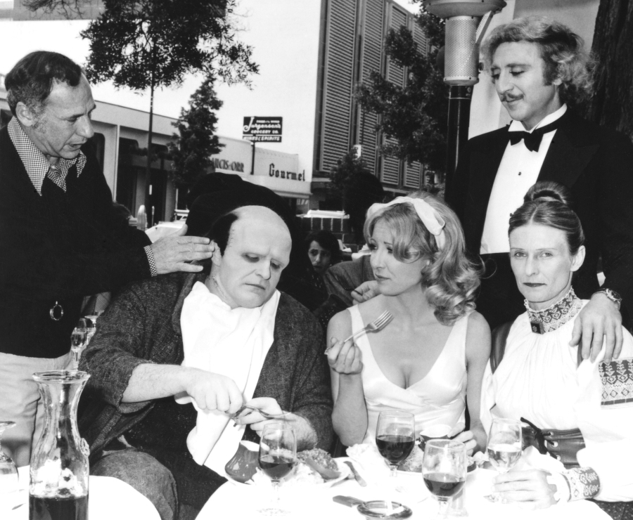 Young Frankenstein 1974 Mel Brooks on location at the Candy Store 451 N Rodeo Dr. Beverly Hills.jpg